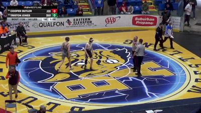 140 lbs Consi Of 32 #1 - Cooper Butler, Jersey Shore vs Triston Jones, Sharpsville