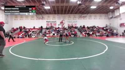 110 lbs Champ. Round 1 - Devani Fuentes, Canyon Ridge vs Ella Schroeder, Filer