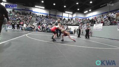 61 lbs Quarterfinal - Dwaine Goldsberry, Weatherford Youth Wrestling vs David Johnson, Carl Albert