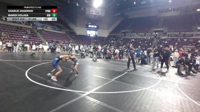 70 lbs Cons. Sub-quarters - Charlie Zagorski, Pikes Peak Warriors Wrestling vs Marek Kolasa, Betterman Elite Wrestling