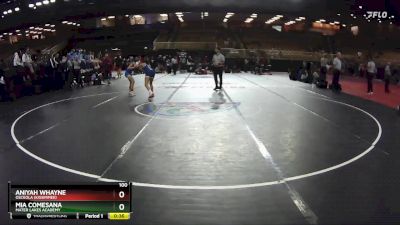 100 lbs Cons. Round 4 - Aniyah Whayne, Osceola (Kissimmee) vs Mia Comesana, Mater Lakes Academy