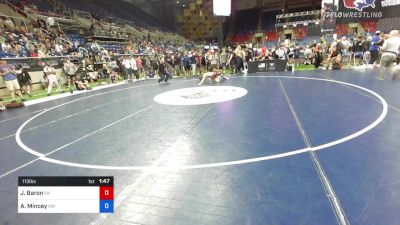 113 lbs Cons 32 #1 - Jack Baron, Pennsylvania vs Aiden Mincey, Minnesota