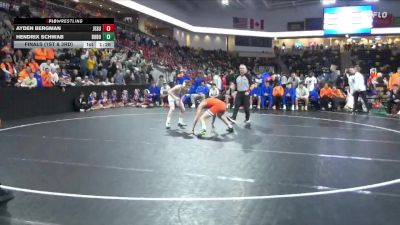 120 lbs Finals (1st & 3rd) - Hendrix Schwab, Don Bosco vs Ayden Bergman, Jesup