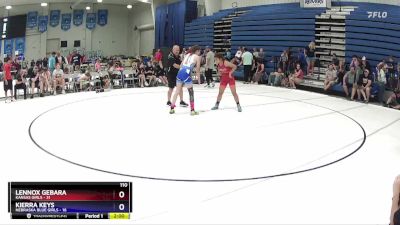 110 lbs Round 2 (6 Team) - Kierra Keys, Nebraska Blue Girls vs Lennox Gebara, Kansas Girls