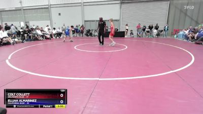 120 lbs Placement Matches (16 Team) - Colt Collett, Oklahoma Blue vs Elijah Almarinez, California Blue