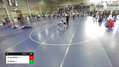 75 lbs 5th Place Match - Deegan Schofield, Evanston Elite Wrestling vs Bryden `Bob` Beatty, Jayhawk Wrestling