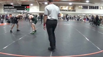 285 lbs 3rd Place Match - Gavin Harper, Wheeling University vs Cooper Caraway, UW Parkside