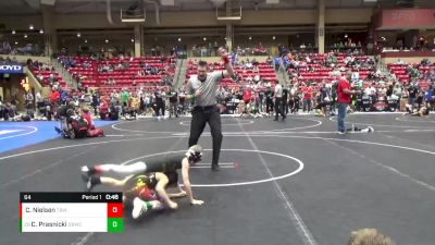 64 lbs Champ. Round 3 - Cruz Prasnicki, Dakota Boyz Wrestling Club vs Coy Nielsen, The Best Wrestler