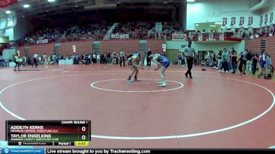 109 lbs Champ. Round 1 - Addilyn Kerns, Franklin Central Wrestling Clu vs Taylor Engelking, Jennings County Wrestling Club