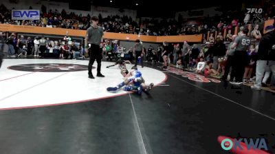 64 lbs Semifinal - Jarod Smith, Tecumseh Youth Wrestling vs Corbin Thigpen, Choctaw Ironman Youth Wrestling