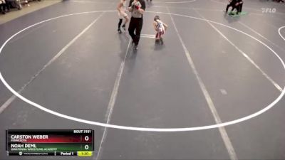 93 lbs Cons. Round 1 - Carston Weber, Minnesota vs Noah Deml, Owatonna Wrestling Academy