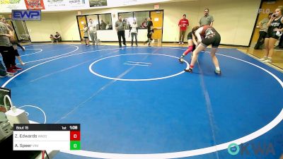 117-126 lbs Semifinal - Zowi Edwards, Wagoner Takedown Club vs Adlie Speer, Vinita Kids Wrestling