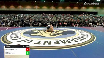 220 lbs Quarterfinal - Nicholas Sahakian, St John Bosco vs Nathan Glass, Fernley