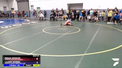 112 lbs Round 1 - Megan Spencer, Interior Grappling Academy vs Lauren Bodeen, Chugach Eagles Wrestling Club