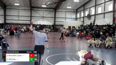 157 lbs Round 6 (8 Team) - Justus Reynolds (Juab), North Sanpete vs Gavin Whiteley, Juab B