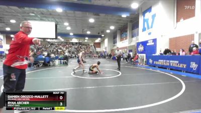 126 lbs Cons. Round 2 - Ryan Archer, Great Oaks vs Damien Orozco-Mallett, Millikan High Shcool