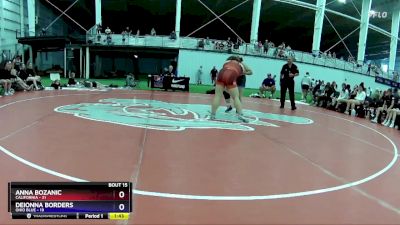 235 lbs Placement Matches (8 Team) - Anna Bozanic, California vs Deionna Borders, Ohio Blue