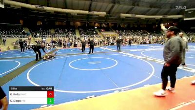 58 lbs Semifinal - Kaleb Kelly, Broken Arrow Wrestling Club vs Karter Diggs, Pin-King All Stars