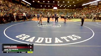 6A - 132 lbs 5th Place Match - Jaime Villanueva, Junction City vs Cooper Stivers, Topeka-Washburn Rural