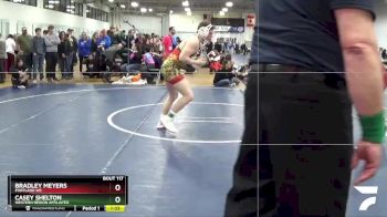 160 lbs Quarterfinal - Bradley Meyers, Portland WC vs Casey Shelton, Western Region Affiliated