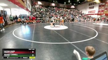 130 lbs Champ. Round 1 - Rivers Carrell, Worland vs Aliyah Maes, Natrona County