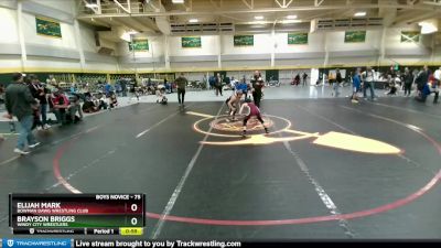 75 lbs Cons. Semi - Elijah Mark, Bowman Dawg Wrestling Club vs Brayson Briggs, Windy City Wrestlers