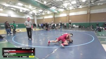 157 lbs Quarterfinal - Marcos Nava, Barstow vs Alek Carrera, Long Beach Poly