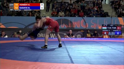 57 kg Quarterfinal - Hikmatullo Vohidov, TJK vs Muhammet Karavus, TUR