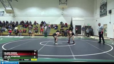 125 lbs Cons. Semi - Blade Owens, Victor Valley College vs Dylan Atherton, Rio Hondo