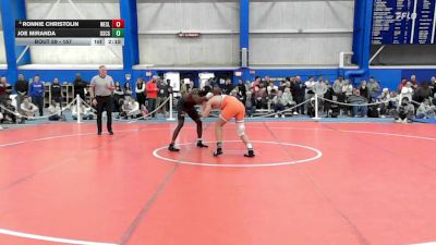 157 lbs Champ. Round 2 - Ronnie Christolin, Wesleyan (ct) vs Joe Miranda, Coast Guard