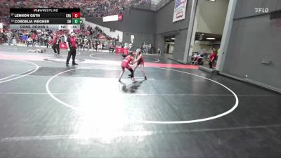 95 lbs Cons. Round 3 - Lennon Guth, Crandon vs Cordelia Wegner, Sparta Wrestling