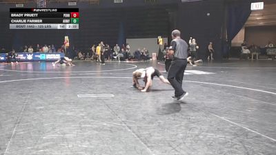 125 lbs Consi Of 16 #2 - Brady Pruett, Penn vs Charlie Farmer, Army