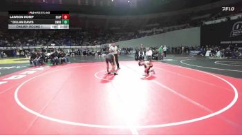 4A Boys 132 lbs Champ. Round 1 - Dillan Davis, Sweet Home Boys vs Lawson Komp, Scappoose Boys