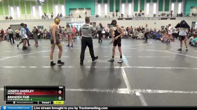 106 lbs Round 2 (4 Team) - Brenden Fair, Icon Wrestling Club vs Joseph Handley, Pacific Power