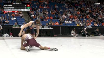 141 lbs Semis & 3rd Wb (16 Team) - Tom Crook, Virginia Tech vs Kole Brower, Illinois