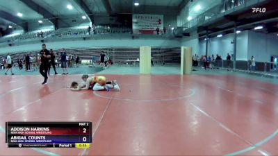 130 lbs 1st Place Match - Addison Harkins, Nixa High School Wrestling vs Abigail Counts, Nixa High School Wrestling