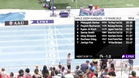 Youth Girls' 200m Hurdles Championship, Semi-Finals 9 - Age 13