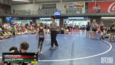 55 lbs Semis & 3rd Wb (16 Team) - Oumar Deslauriers, Morris Fitness vs Christain Russell, Panhandle Punishers