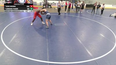 Junior Boys - 215 lbs 1st Place Match - Jean Ngoma, Iowa vs Leimana Fager, Sanderson Wrestling Academy