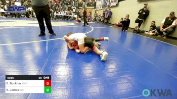 52 lbs Semifinal - Brylen Buckner, Weatherford Youth Wrestling vs Baker James, Cowboy Wrestling Club