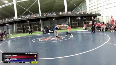 106 lbs Placement Matches (8 Team) - Killian Evans, Missouri vs Laila Wetzel, Texas Red