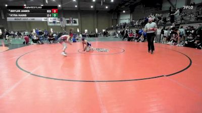 140 lbs Quarterfinal - Kyra Hains, Lincoln East vs Brylee James, Nixa