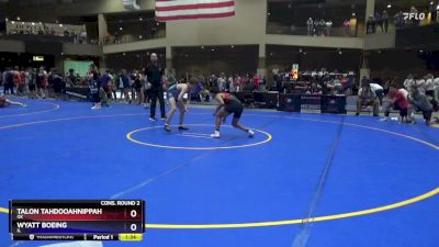 126 lbs Cons. Round 2 - Talon Tahdooahnippah, OK vs Wyatt Boeing, IL