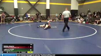 142 lbs Round 1 (3 Team) - Laylla Liles, Texas Black vs Emma Peach, Potentially Dangerous