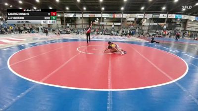 124 lbs Semifinal - Lakota Rogers, Tatanka Tuff vs Aly Dinardi, Miles City Wrestling Club