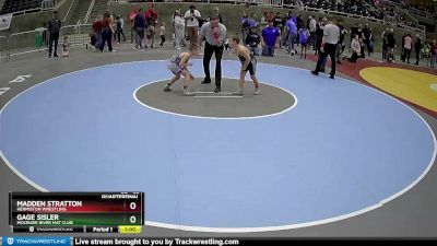 85 lbs Quarterfinal - Gage Sisler, McKenzie River Mat Club vs Madden Stratton, Hermiston Wrestling