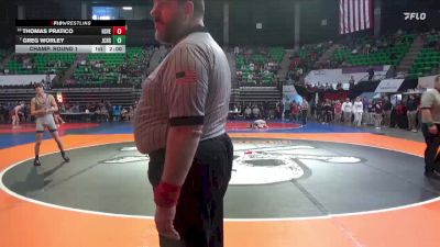 7A 113 lbs Champ. Round 1 - Greg Worley, James Clemens HS vs Thomas Pratico, Huntsville