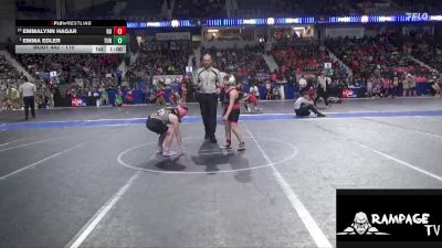 110 lbs Cons. Round 2 - EmmaLynn Hagar, Red Devil vs Emma Edler, Turner