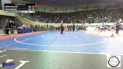 84 lbs Quarterfinal - Jordyn Roller, Bixby JH Girls vs Faith Bushor, Lawton IKE