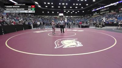 105 lbs Champ. Round 1 - Brookelyn Treaster, Newton Hs vs Gianna Whalen, Lenexa - St. James Academy HS